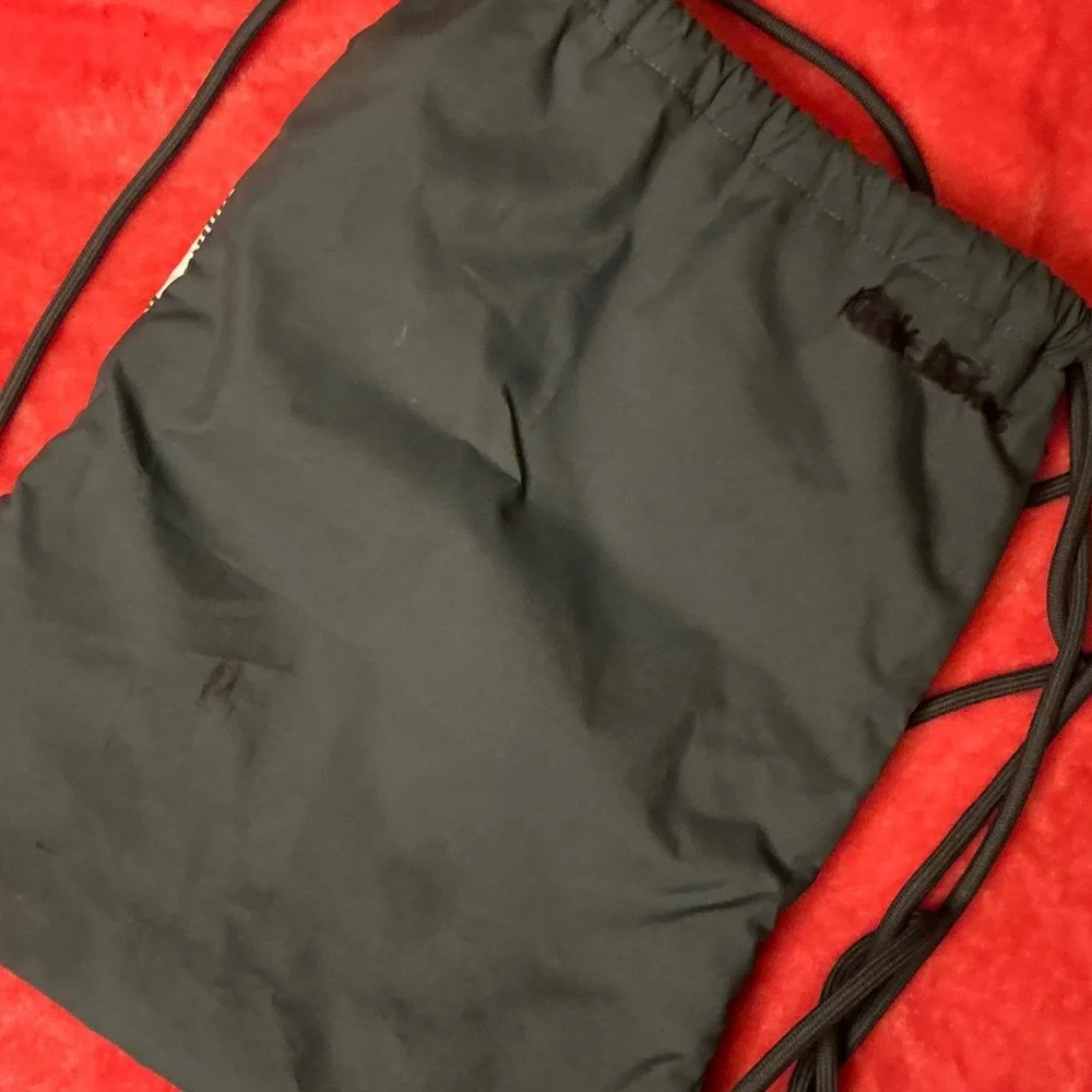 Nike Black and Gray Drawstring Backpack